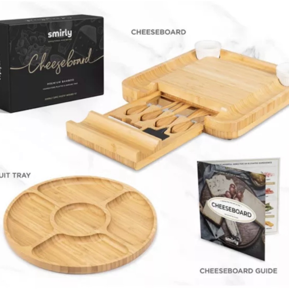 Smirty Premium Bamboo cheese board